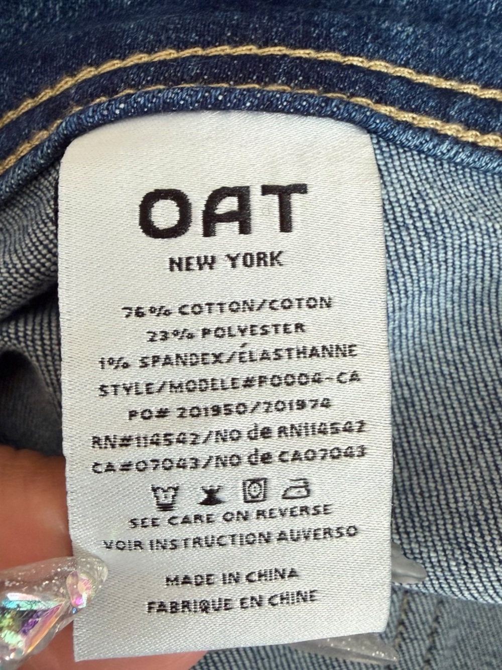 OAT New York High-Rise Wide-Leg Raw Hem Denim Jeans Size 10 / 30 - Picture 4 of 12